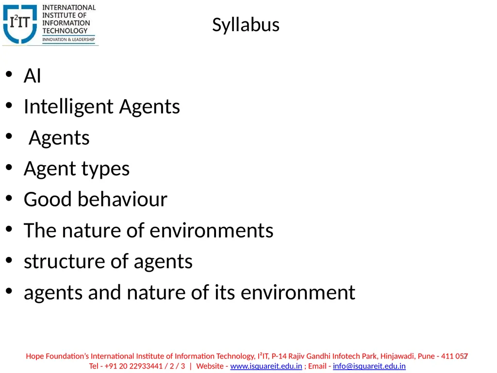 Introduction Unit I 1 By : Ashvini Kulkarni Hope - slide 2 of 12