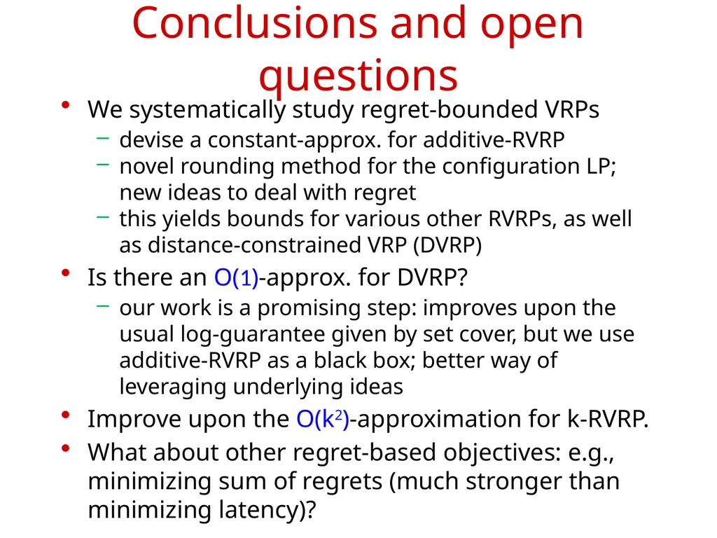 Approximation Algorithms for Regret-Bounded - slide 22 of 23