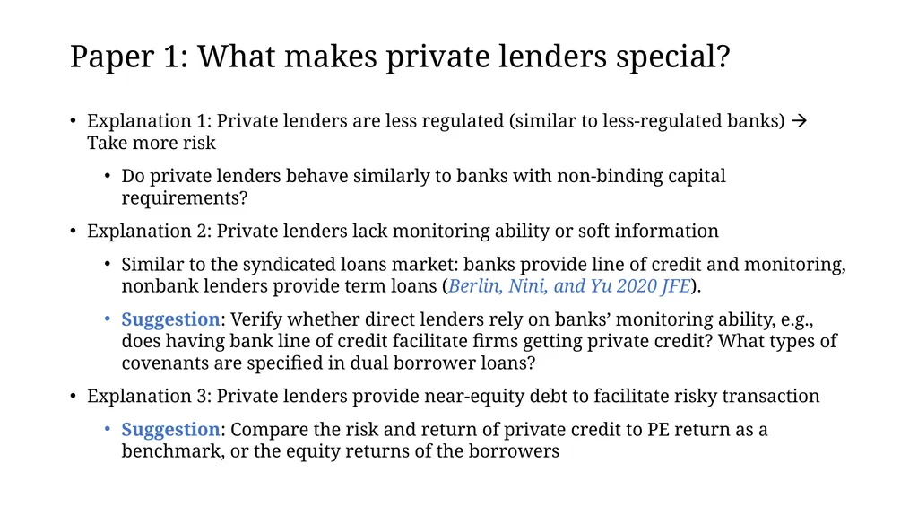 Credit Provision by Banks and Nonbanks Discussant: - slide 10 of 19