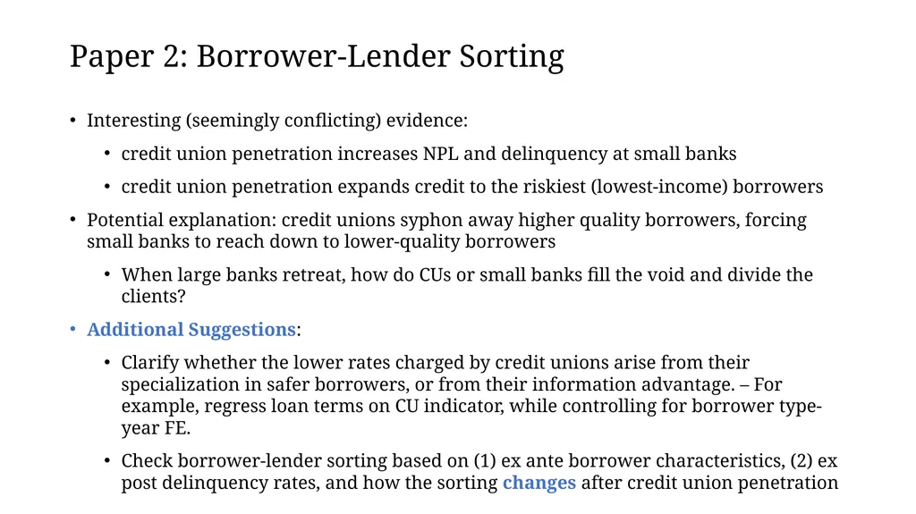Credit Provision by Banks and Nonbanks Discussant: - slide 14 of 19
