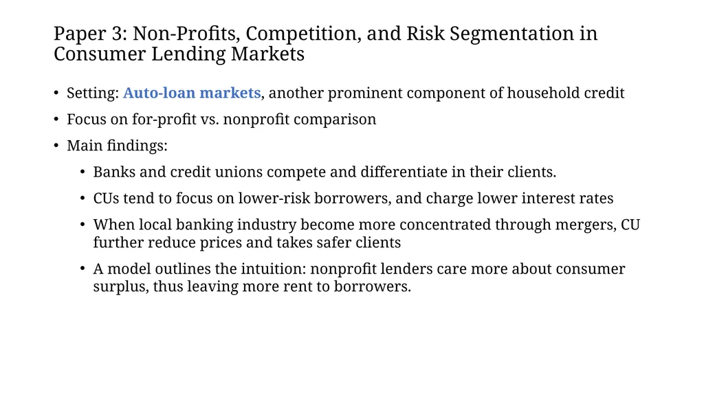 Credit Provision by Banks and Nonbanks Discussant: - slide 16 of 19