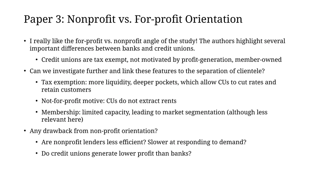 Credit Provision by Banks and Nonbanks Discussant: - slide 17 of 19