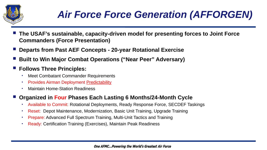 Wartime Planning and Contingency Operations (FM - slide 17 of 27
