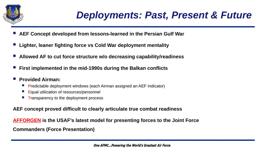 Wartime Planning and Contingency Operations (FM - slide 13 of 27