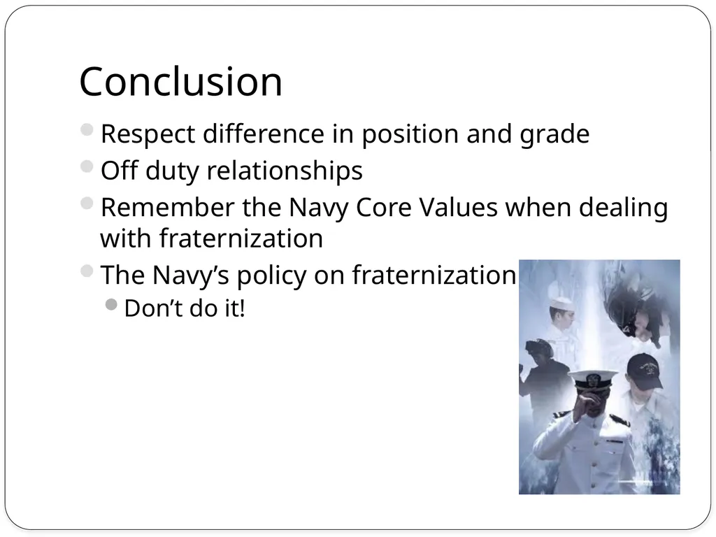 Fraternization Learning Topics Know its definition - slide 14 of 15