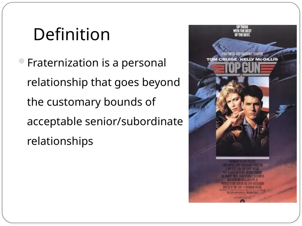 Fraternization Learning Topics Know its definition - slide 5 of 15