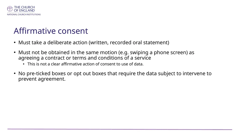 GDPR and Consent (includes slides 21- 22 that are - slide 13 of 22