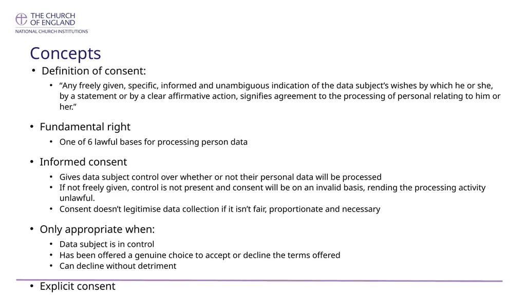 GDPR and Consent (includes slides 21- 22 that are - slide 2 of 22