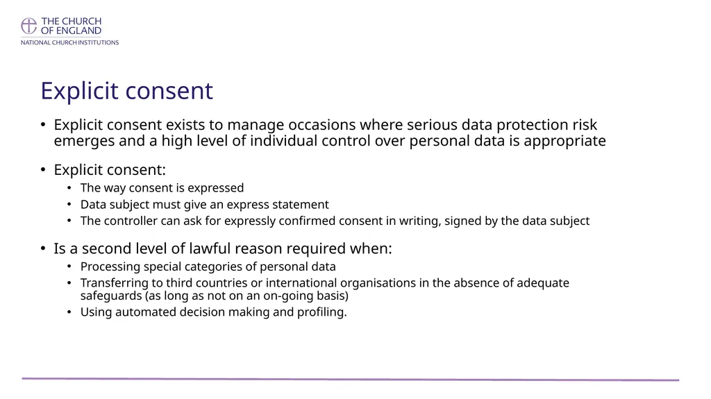 GDPR and Consent (includes slides 21- 22 that are - slide 14 of 22