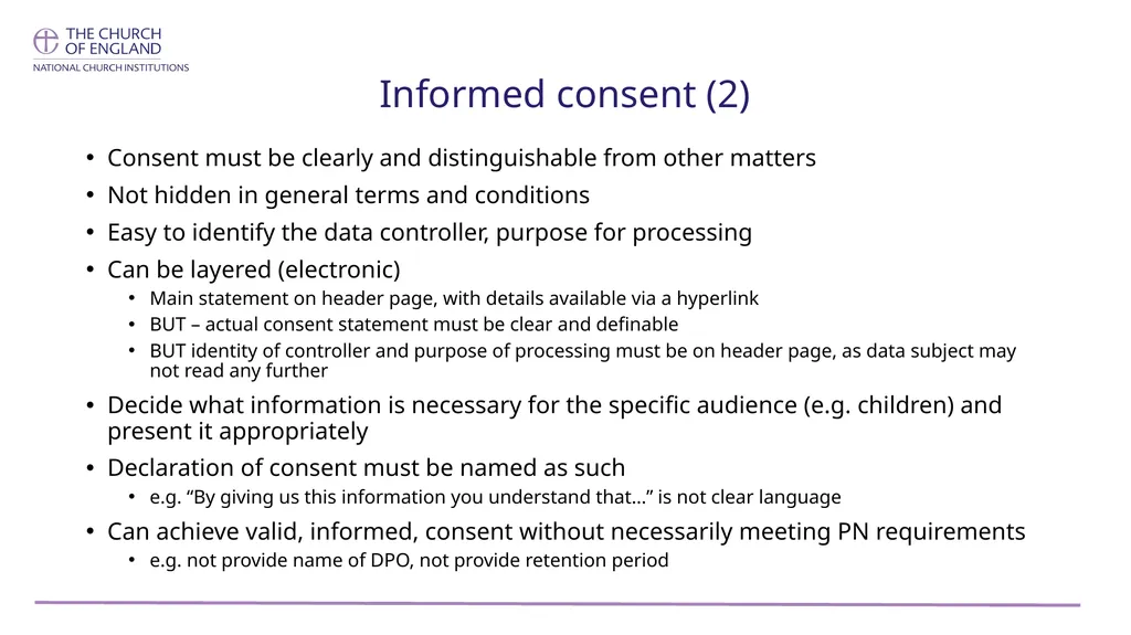 GDPR and Consent (includes slides 21- 22 that are - slide 9 of 22