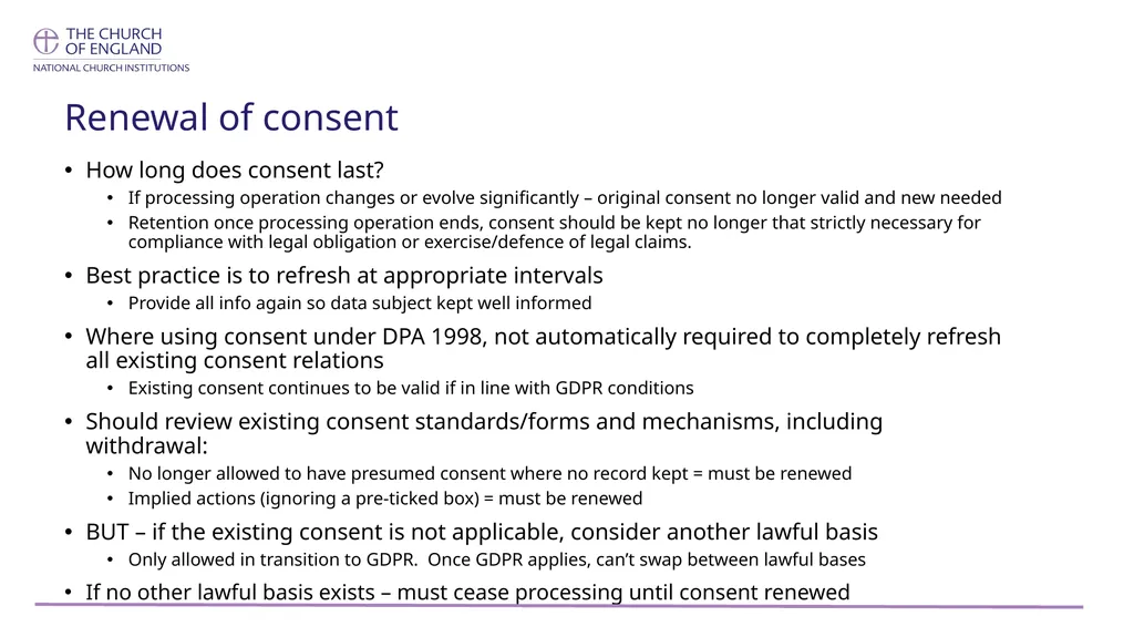 GDPR and Consent (includes slides 21- 22 that are - slide 17 of 22