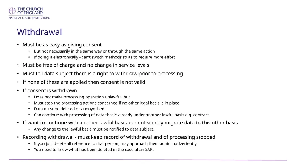 GDPR and Consent (includes slides 21- 22 that are - slide 16 of 22