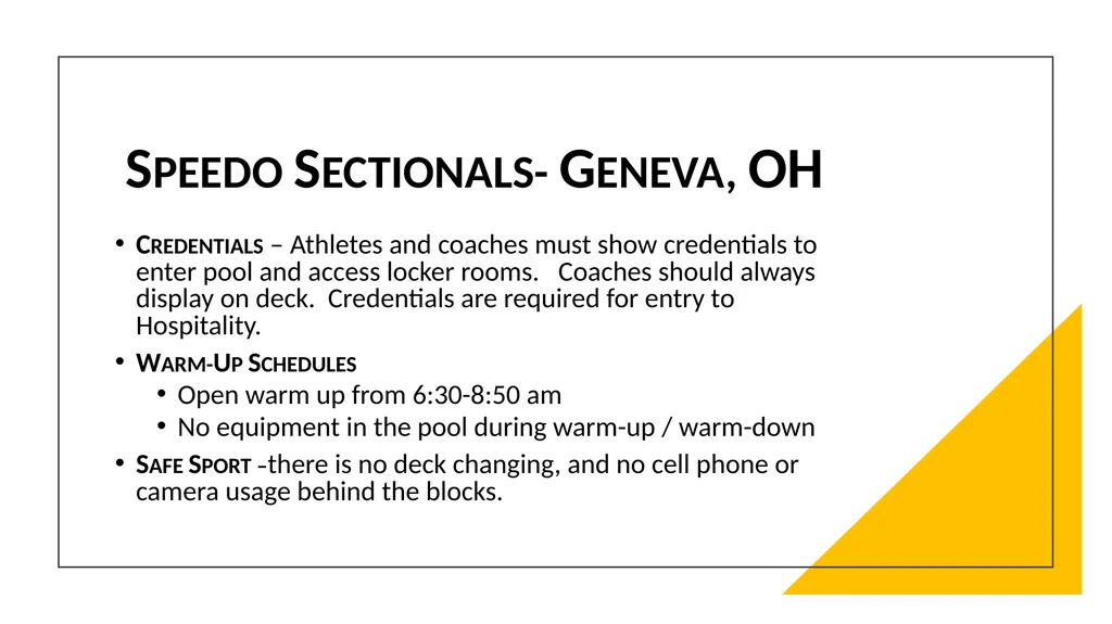 Central Zone Speedo Sectionals Technical/Coaches - slide 5 of 33