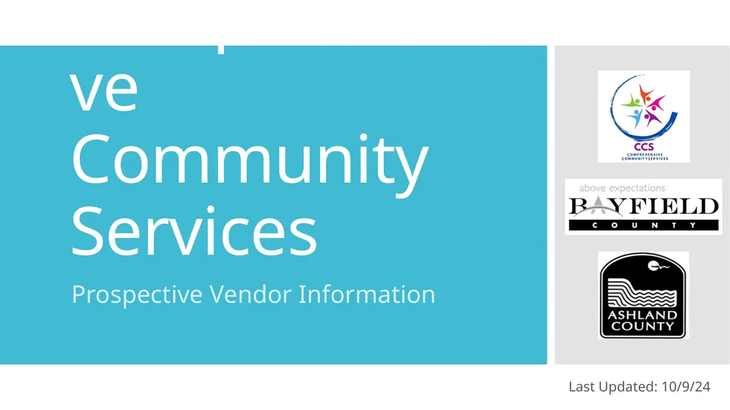 Comprehensive Community Services Prospective - slide 1 of 14