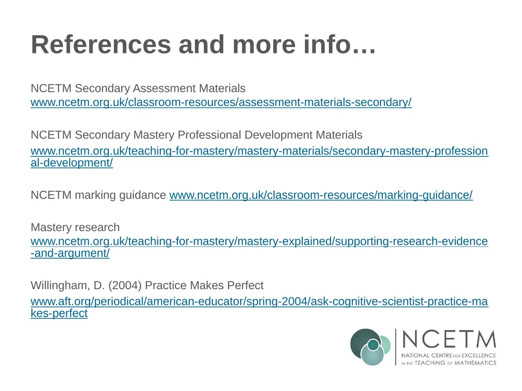 Secondary Teaching for Mastery Initial Teacher - slide 24 of 25