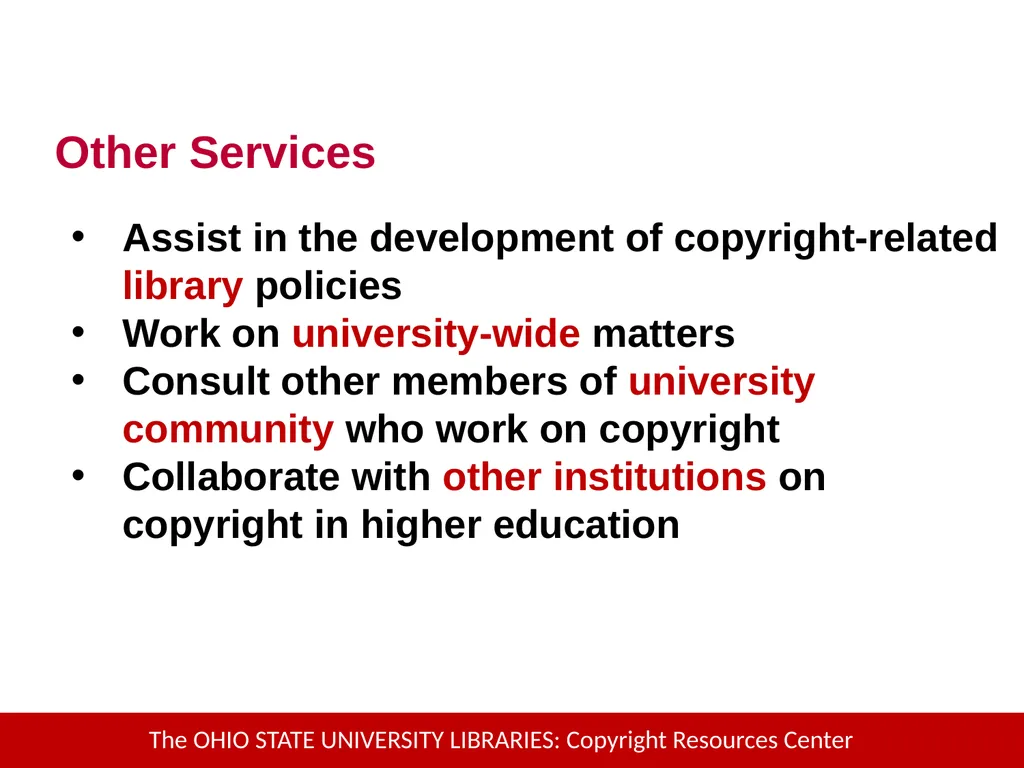 Copyright Services @Kent State University - slide 26 of 44