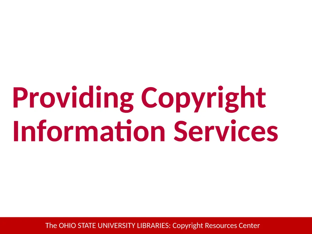 Copyright Services @Kent State University - slide 27 of 44