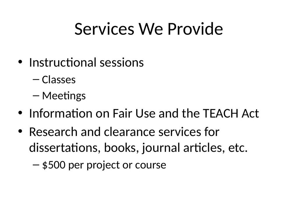 Copyright Services @Kent State University - slide 7 of 44
