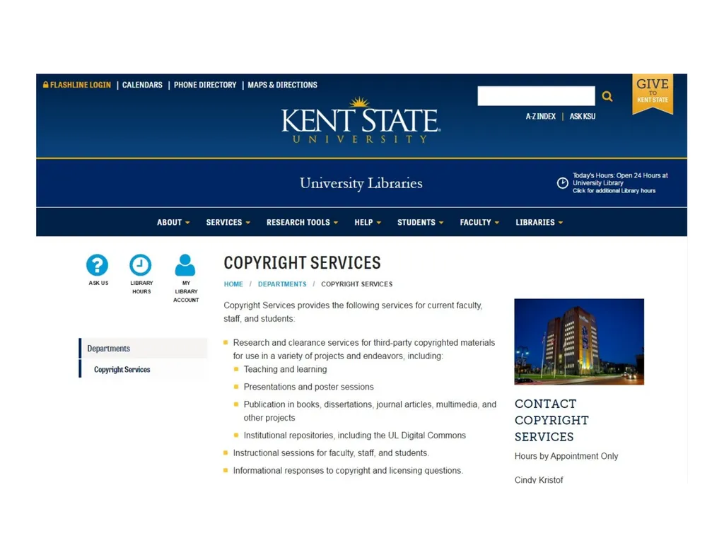 Copyright Services @Kent State University - slide 4 of 44