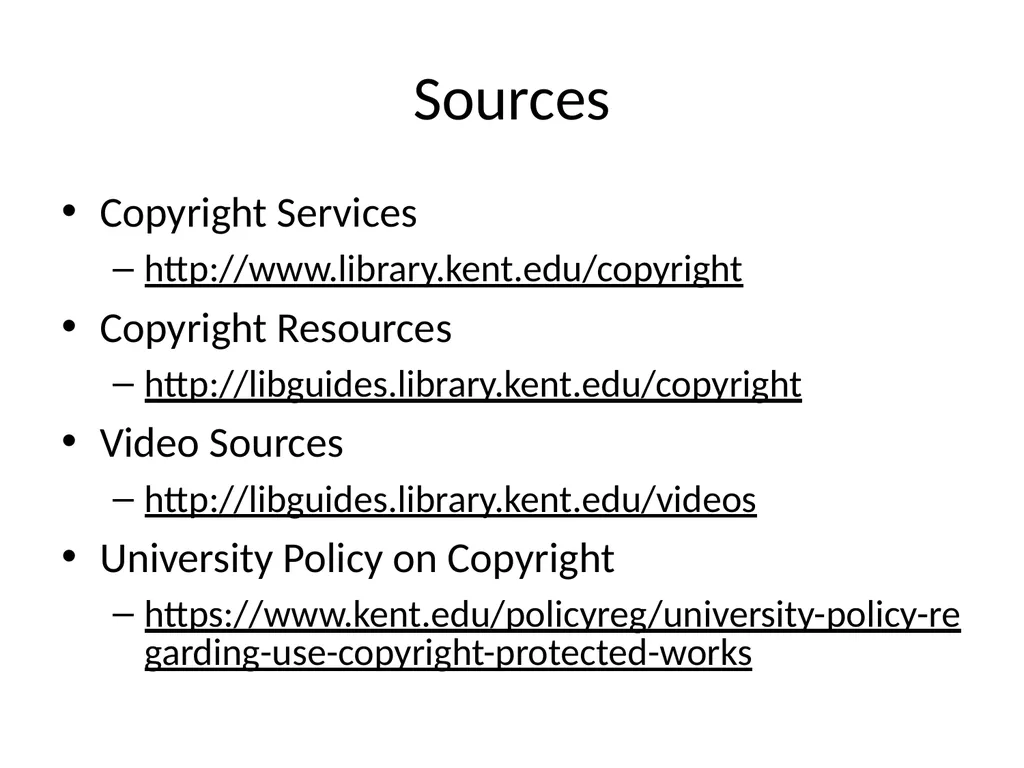 Copyright Services @Kent State University - slide 10 of 44