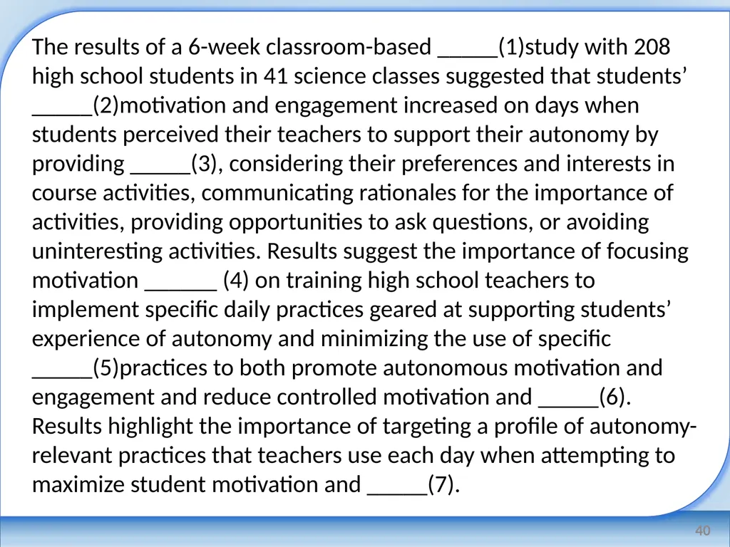 Applied linguistics research: a teacher's - slide 40 of 71