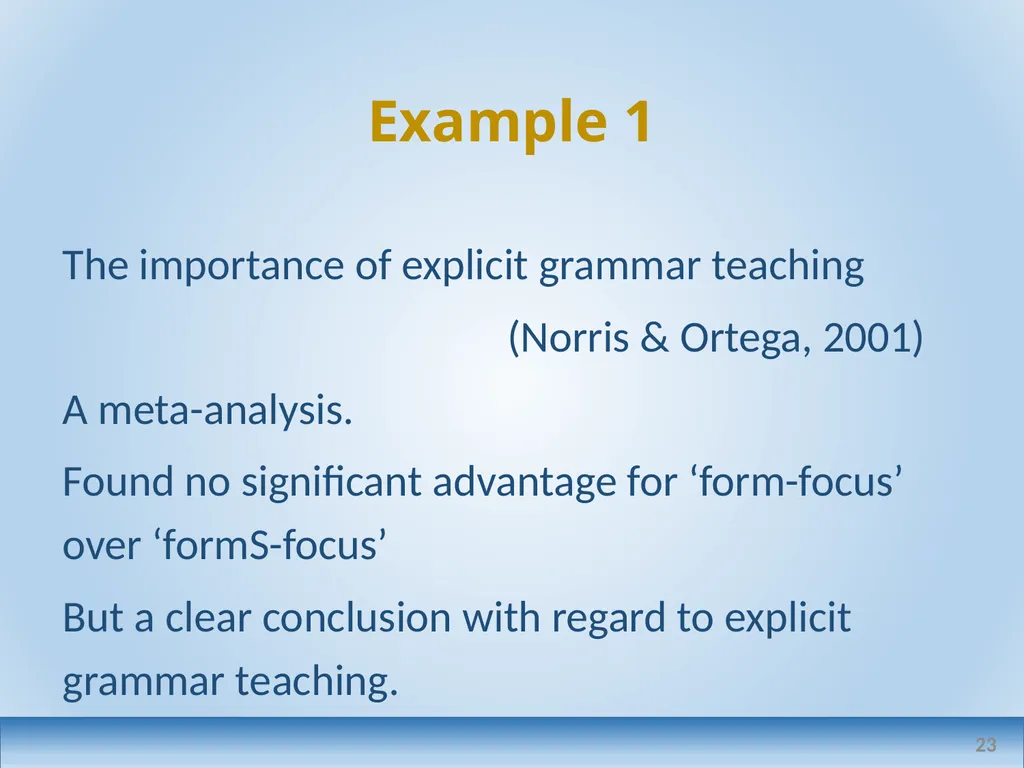 Applied linguistics research: a teacher's - slide 23 of 71