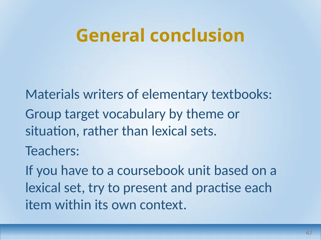 Applied linguistics research: a teacher's - slide 47 of 71