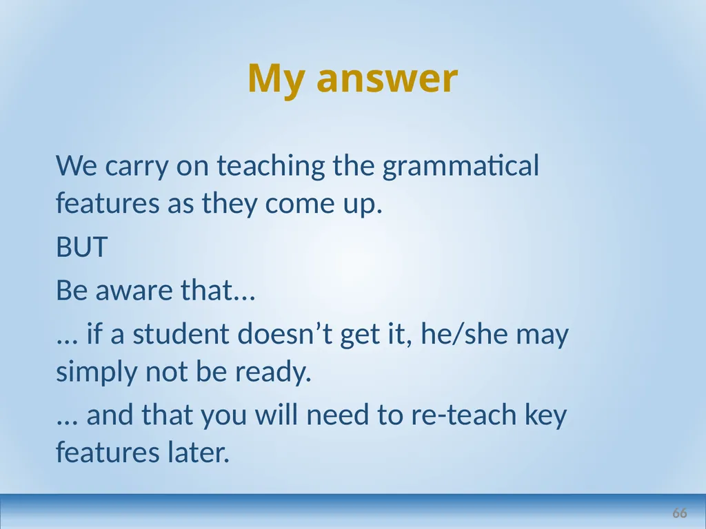 Applied linguistics research: a teacher's - slide 66 of 71