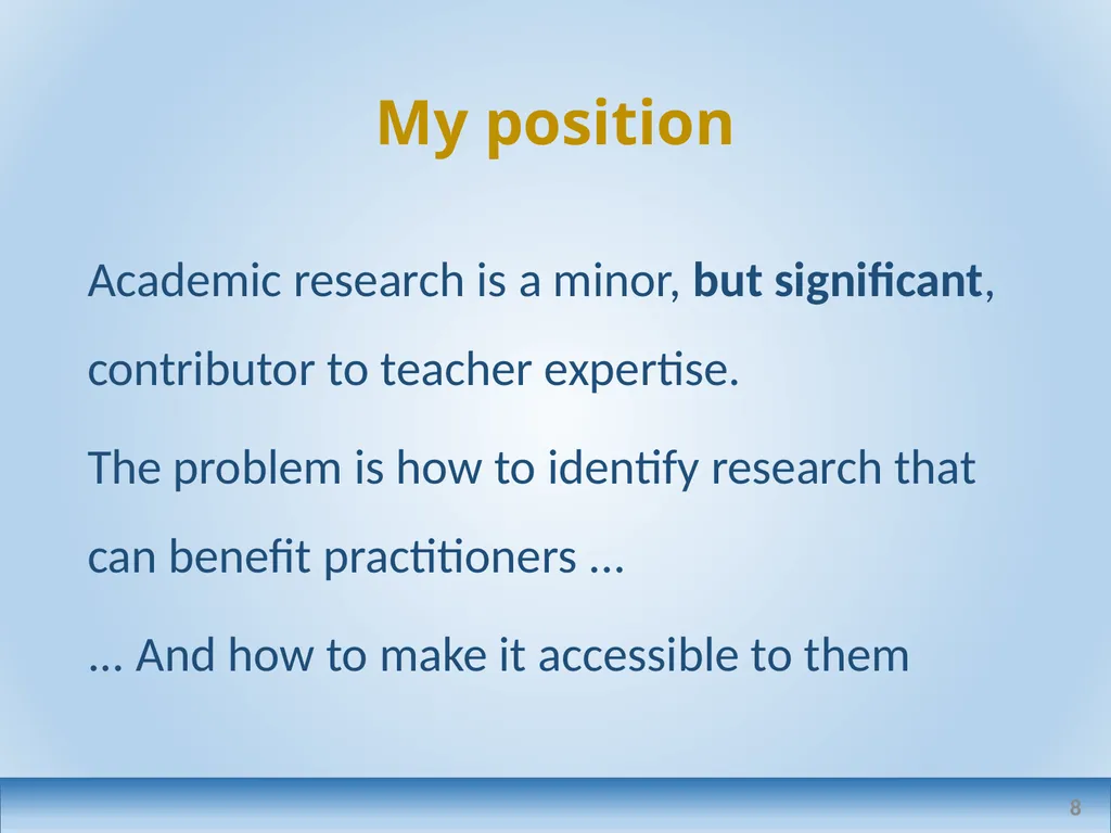 Applied linguistics research: a teacher's - slide 8 of 71