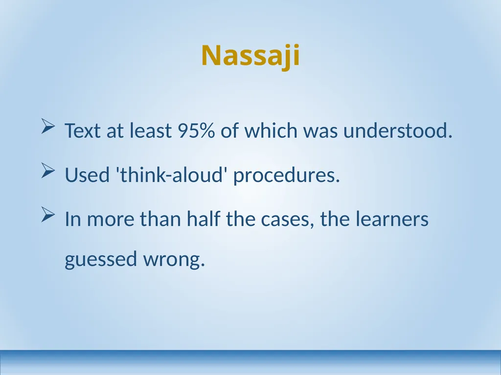 Applied linguistics research: a teacher's - slide 38 of 71