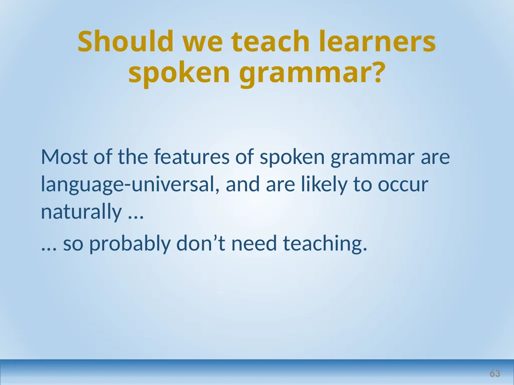 Applied linguistics research: a teacher's - slide 63 of 71