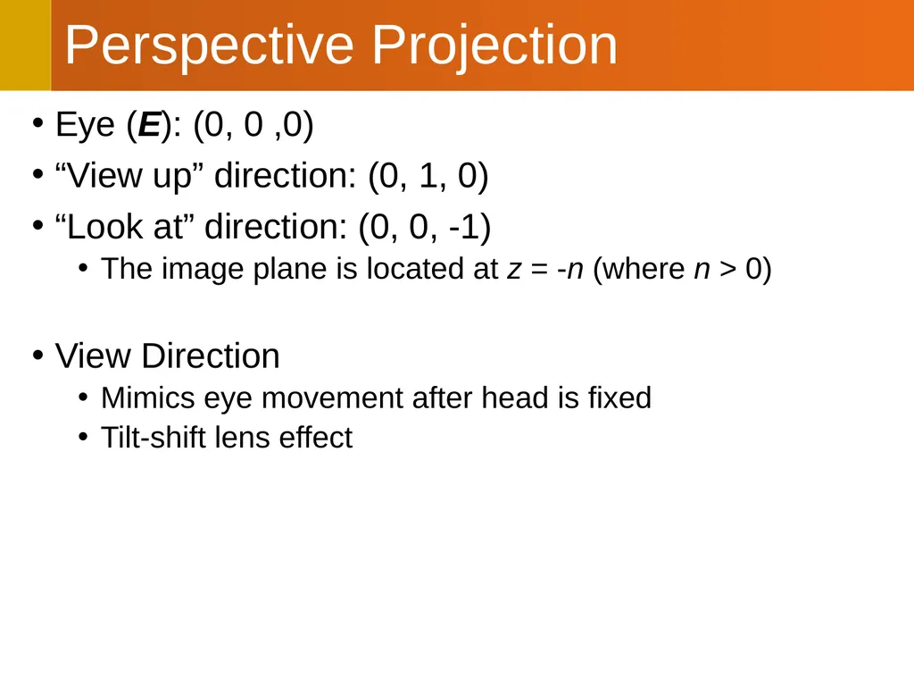 CS112: Projection Transformations Shuang Zhao - slide 8 of 28