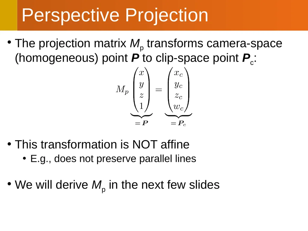 CS112: Projection Transformations Shuang Zhao - slide 11 of 28