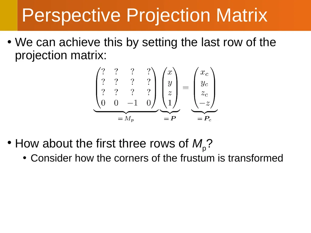 CS112: Projection Transformations Shuang Zhao - slide 14 of 28