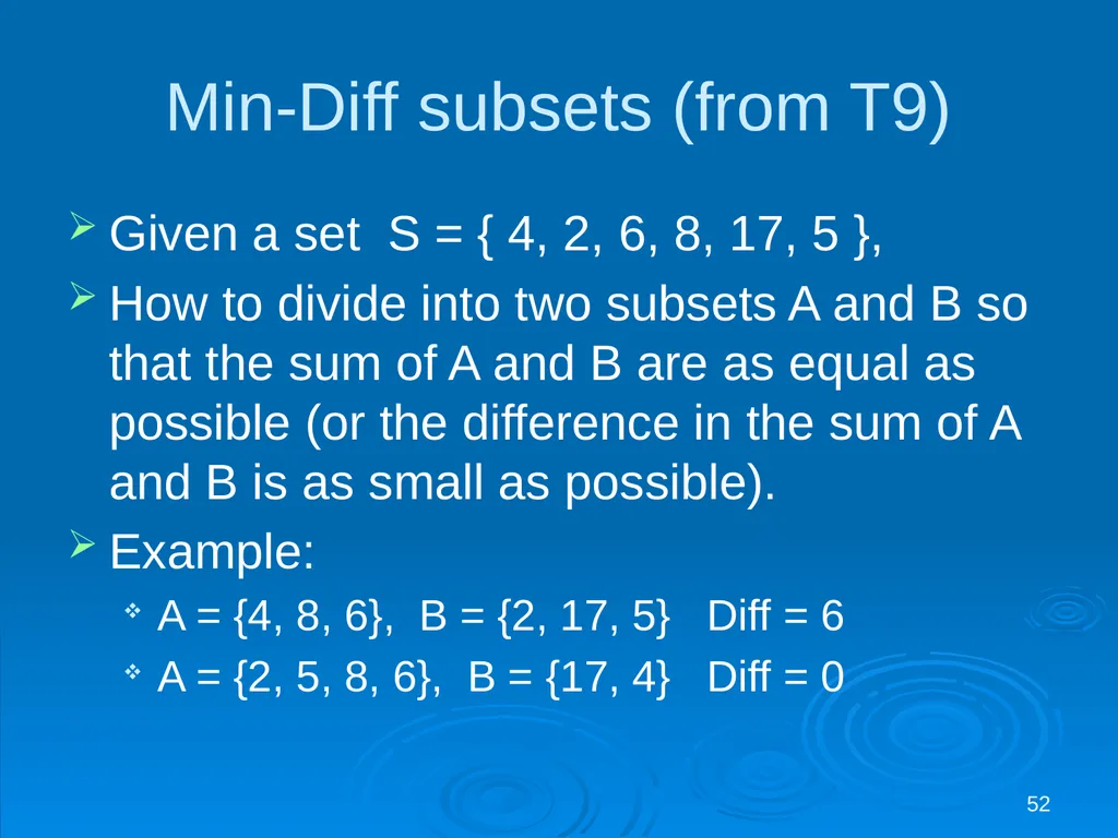 For last lecture… 1 Covered (for FUN and - slide 52 of 62
