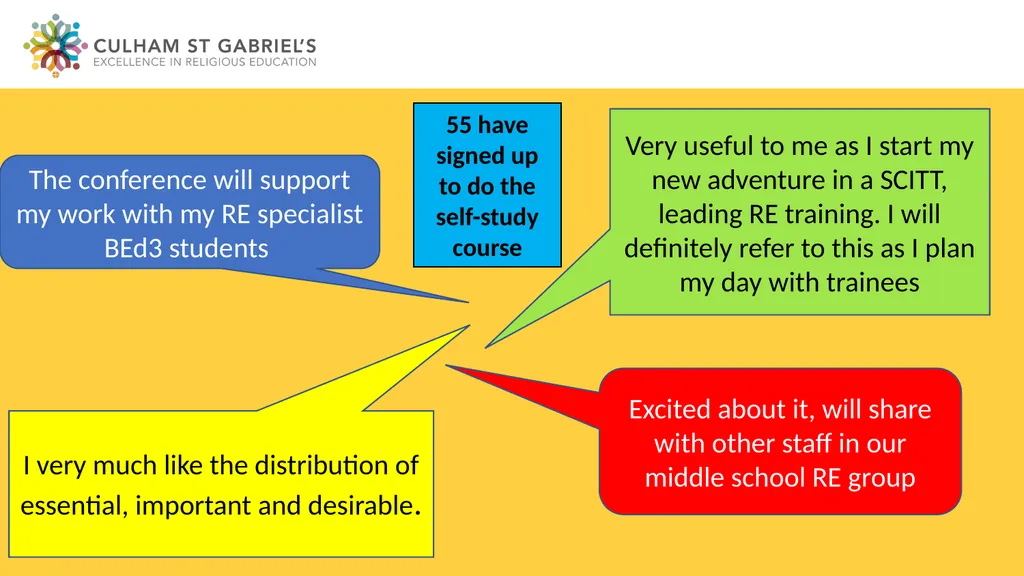 A response from Teacher Education A grant was - slide 5 of 5