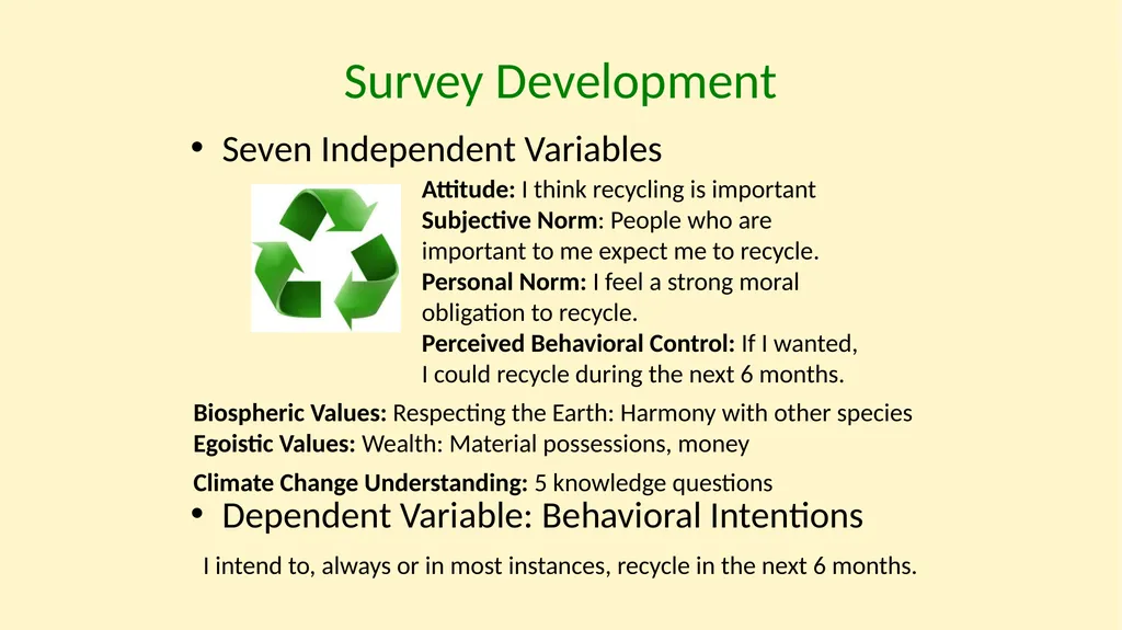 Understanding Climate Change Behaviors using a - slide 24 of 28