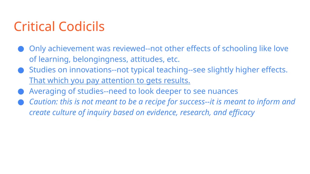 Learning what affects student learning the most - slide 6 of 14