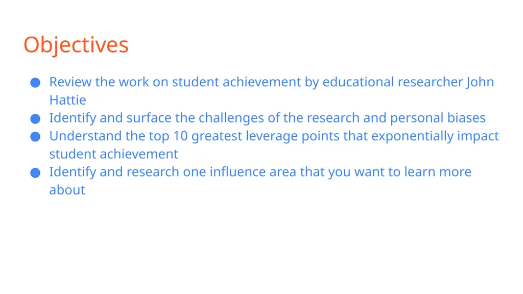 Learning what affects student learning the most - slide 2 of 14
