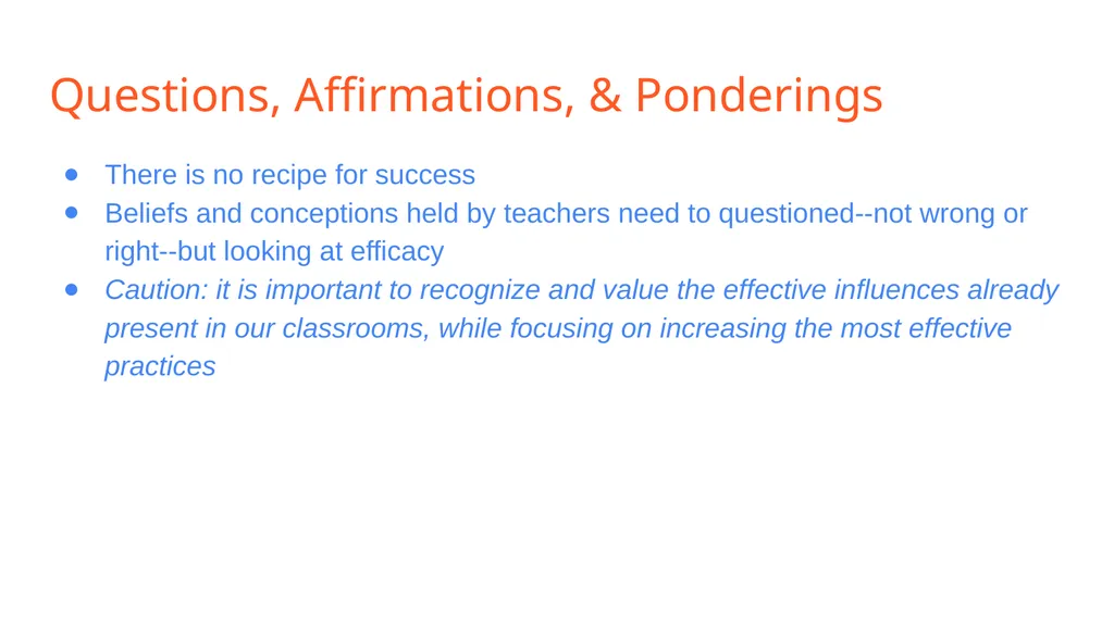 Learning what affects student learning the most - slide 12 of 14