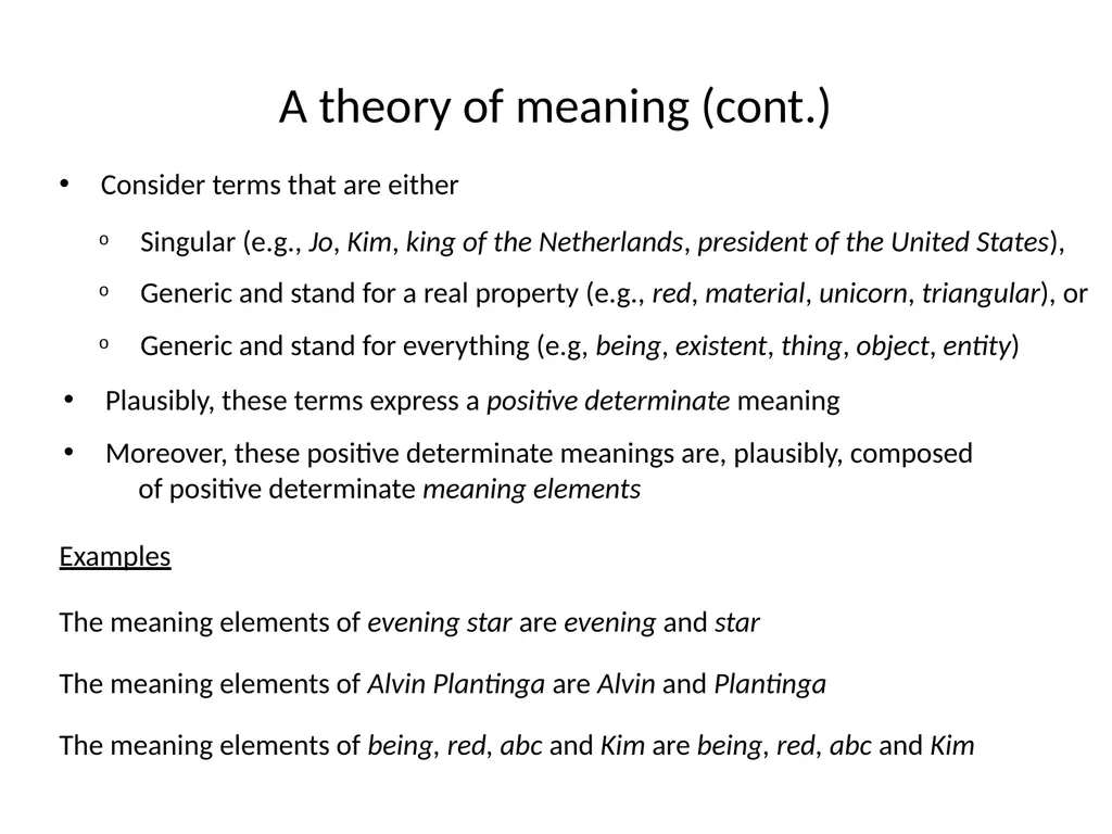 A semantic argument against the existence of - slide 5 of 13