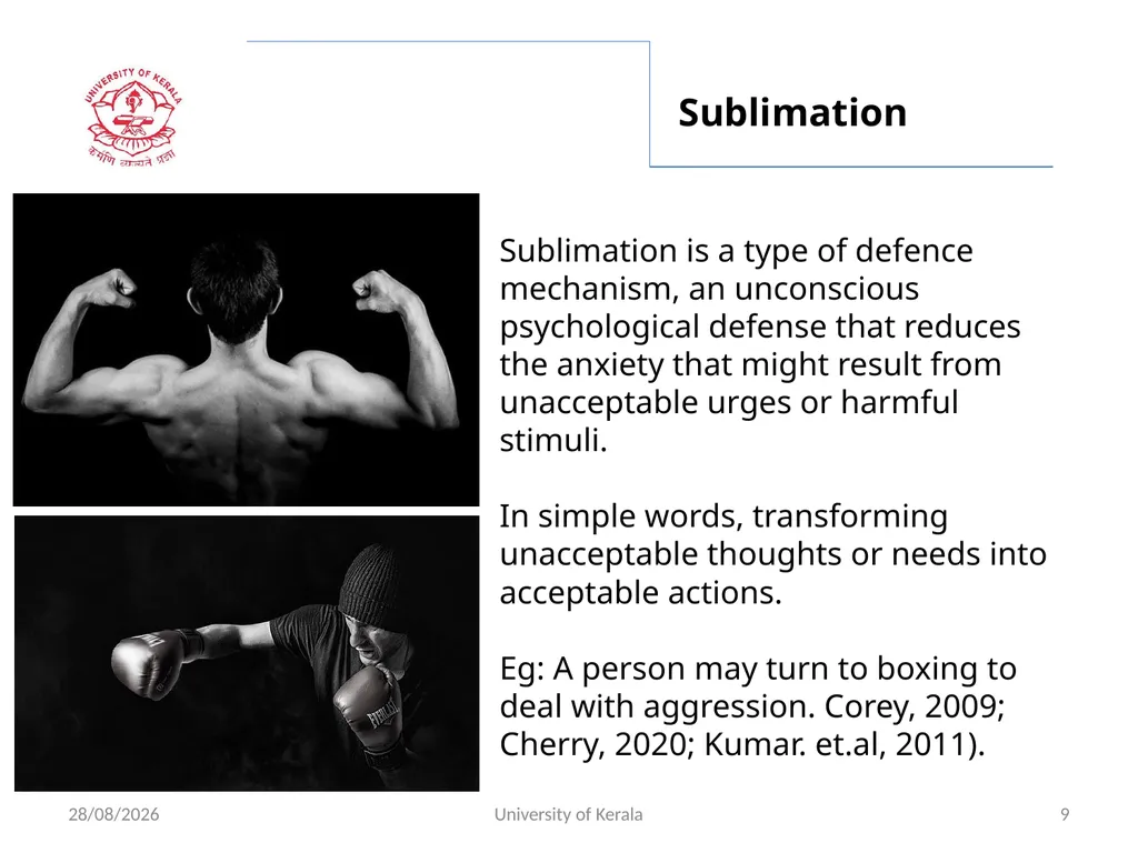 ADJUSTMENT AND DEFENCE MECHANISMS IN PSYCHOLOGY - slide 9 of 18