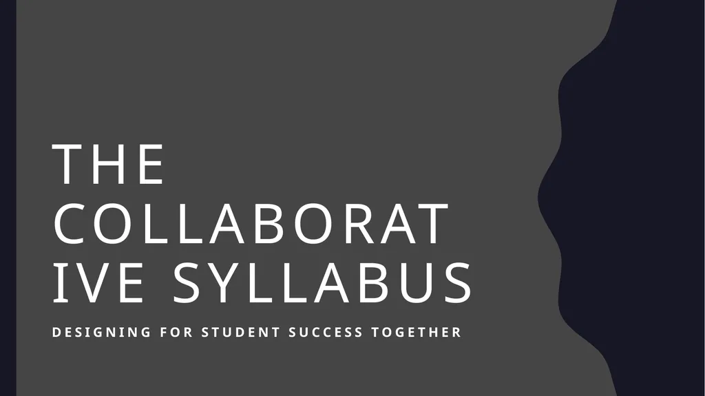 The Collaborative Syllabus Designing for Student - slide 1 of 23