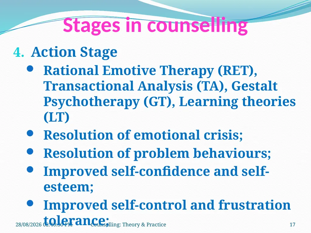 FCW-4 Counselling: Theory and Practice (Unit 1) - slide 17 of 32