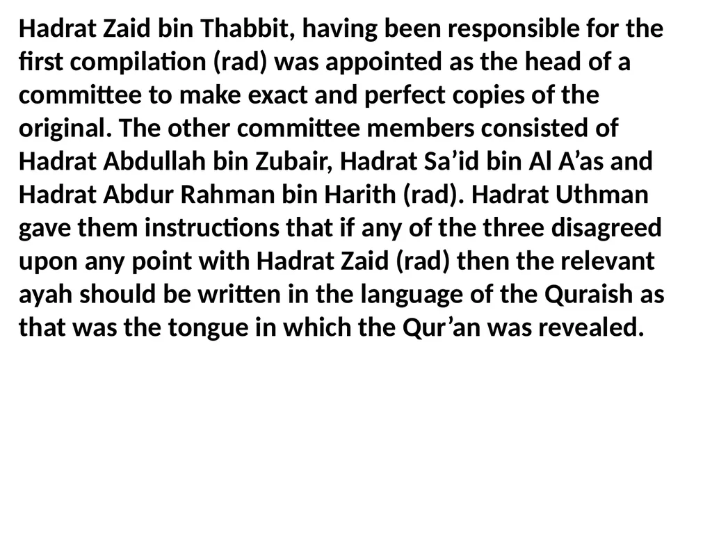 The History And Compilation Of The Holy Quran - slide 29 of 31