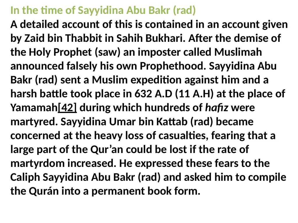 The History And Compilation Of The Holy Quran - slide 26 of 31