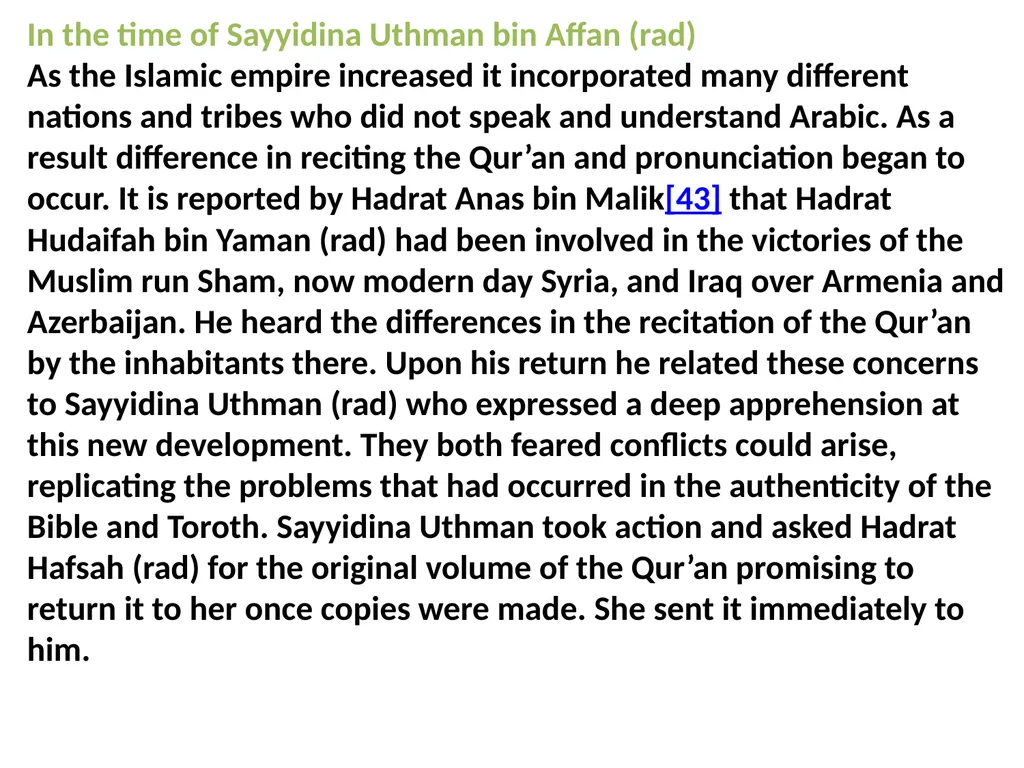 The History And Compilation Of The Holy Quran - slide 28 of 31