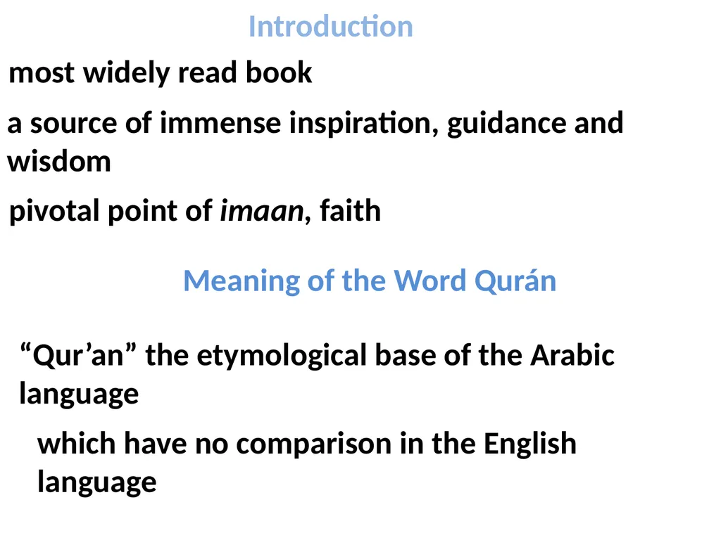 The History And Compilation Of The Holy Quran - slide 3 of 31