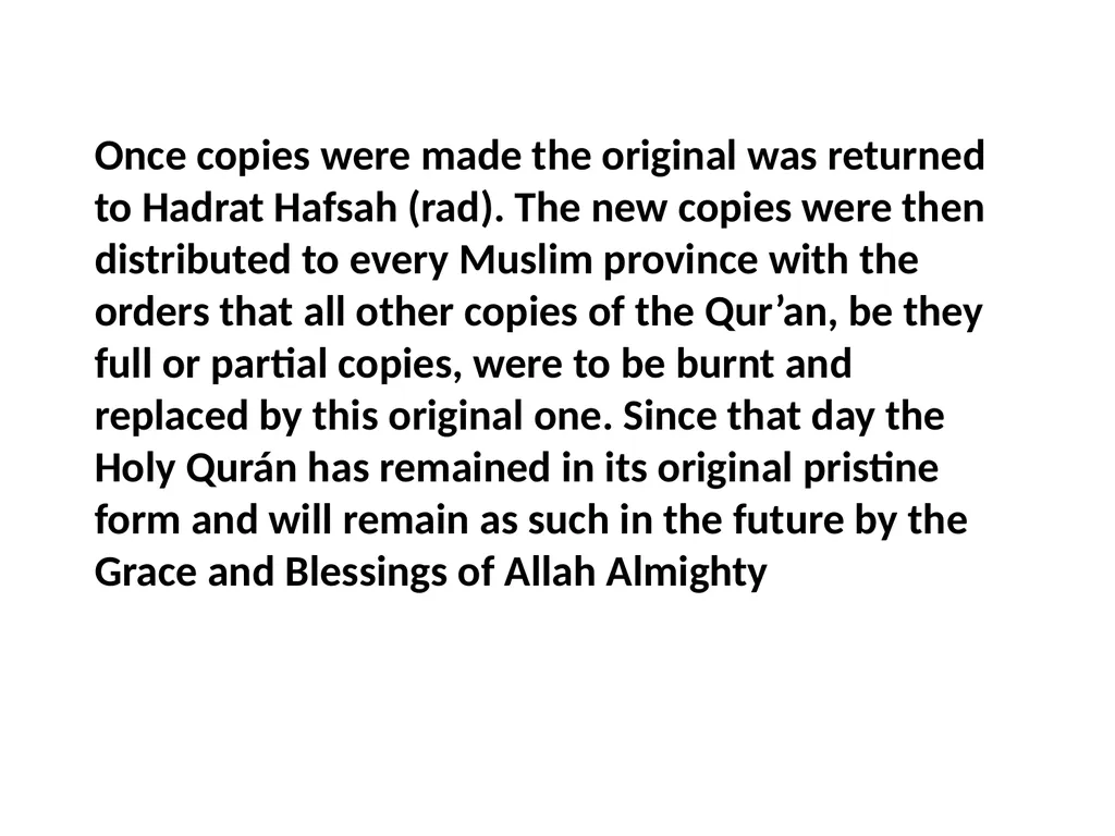 The History And Compilation Of The Holy Quran - slide 30 of 31