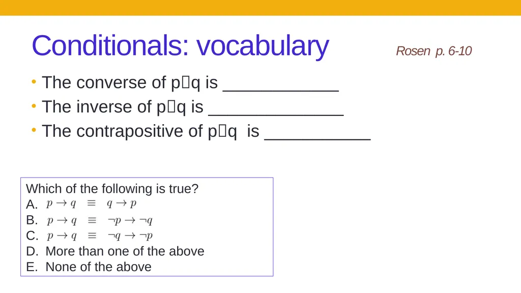 CSE 20 Discrete math Fall 2020 - slide 5 of 14